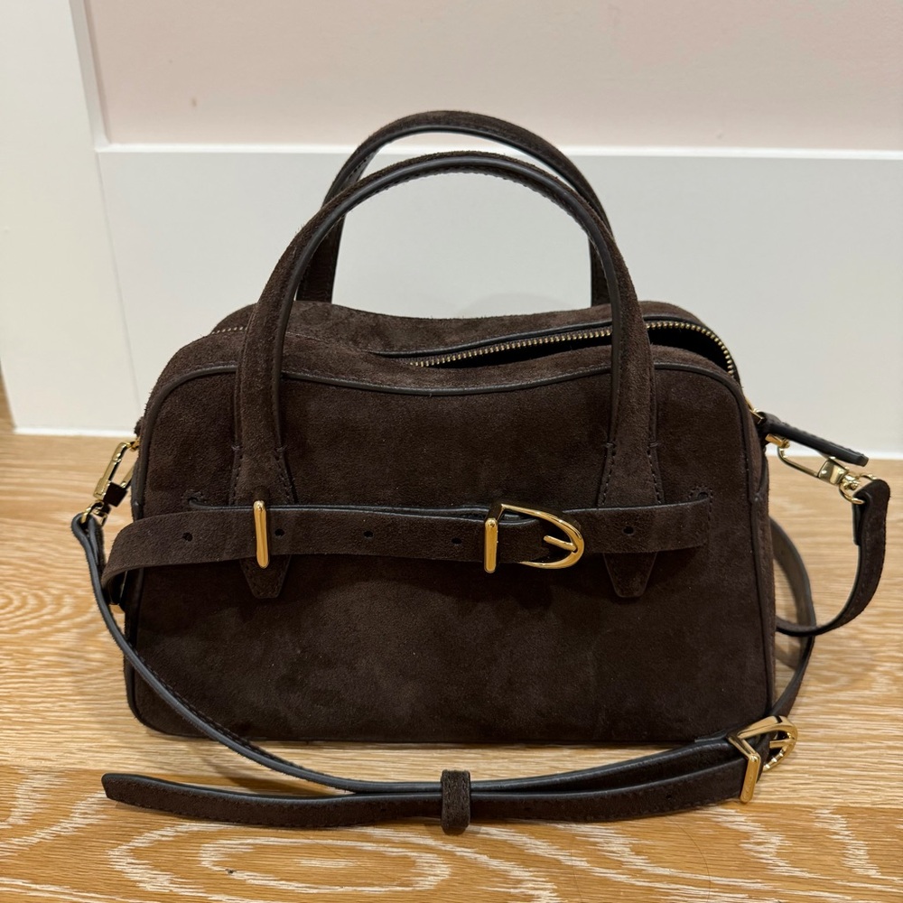 Madewell Dark Brown Suede Mini Satchel